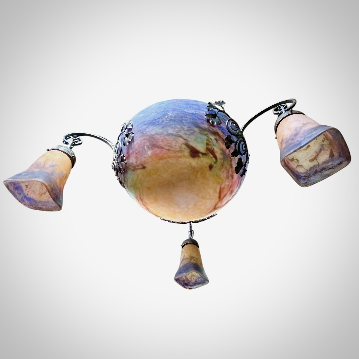 Suspension signée Muller frères Lunéville,  époque Art Déco -photo-2