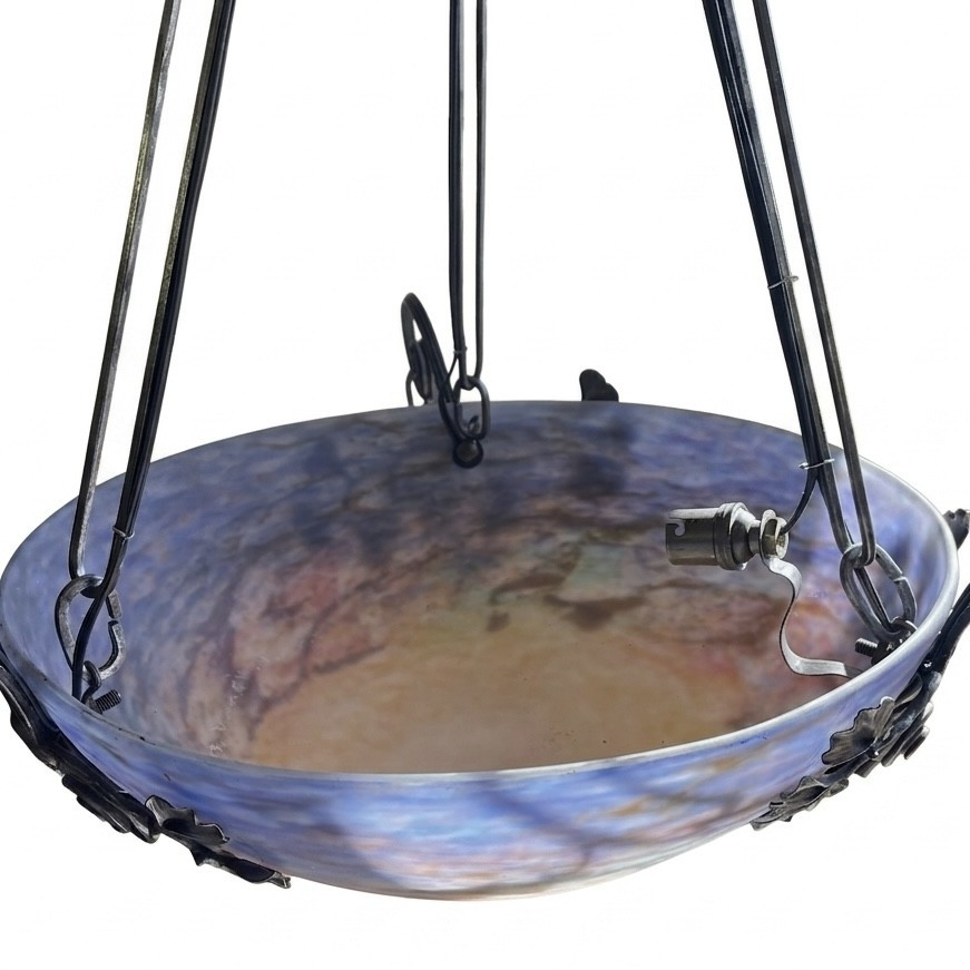 Suspension signée Muller frères Lunéville,  époque Art Déco -photo-1