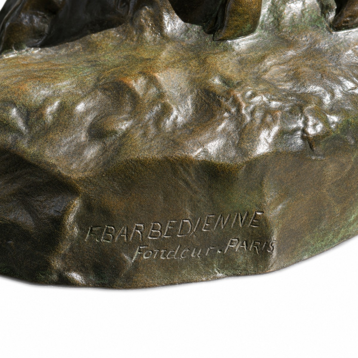 The Shepherd And His Sheep By Paul Gasq - Barbedienne Cast Iron - Height 78 Cm-photo-5