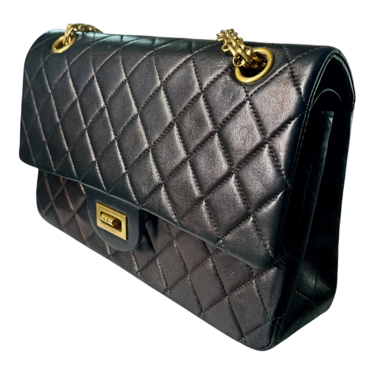 Chanel 2.55 Mademoiselle Vintage, Quilted Black Leather, Circa 1997-1999-photo-4
