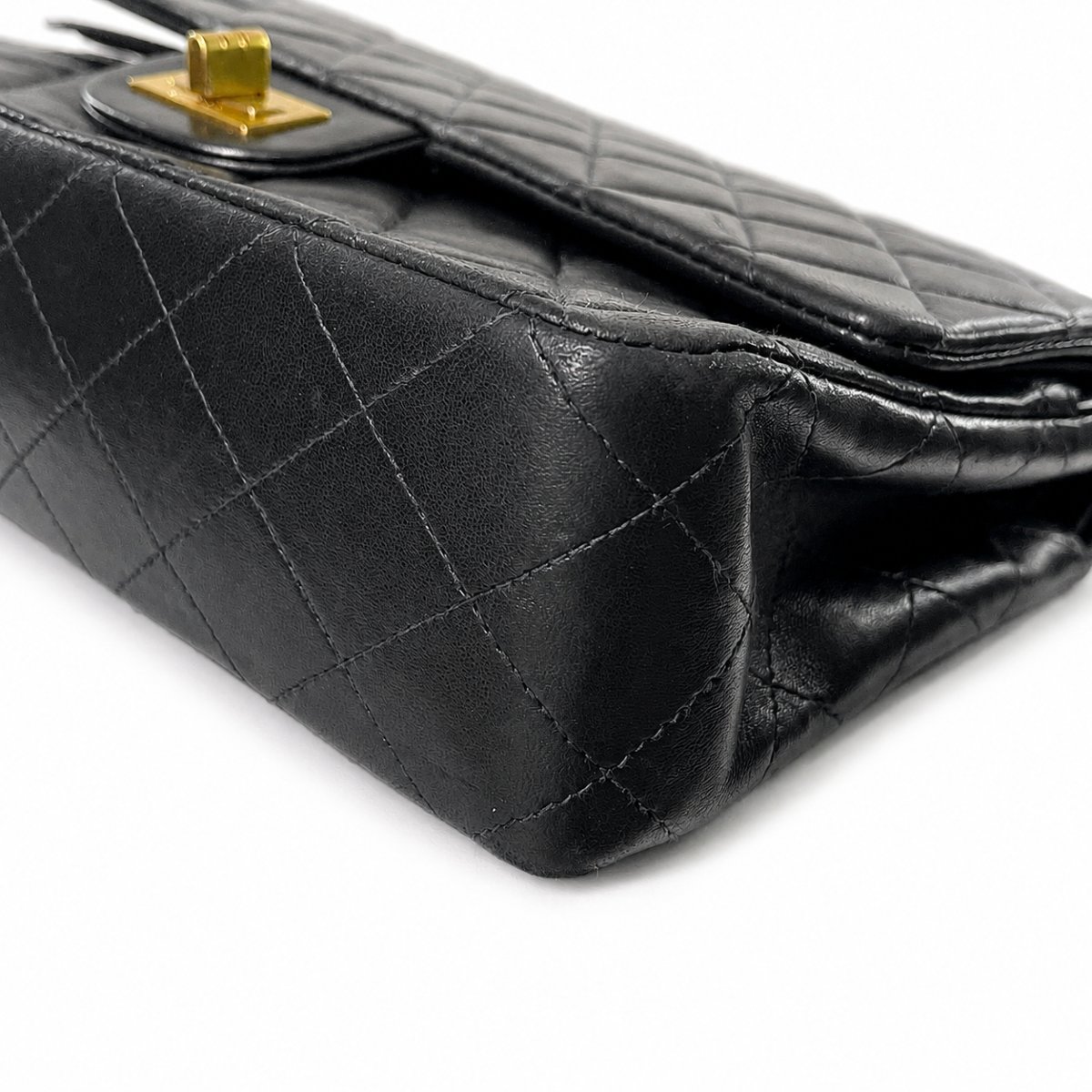 Chanel 2.55 Mademoiselle Vintage, Quilted Black Leather, Circa 1997-1999-photo-4
