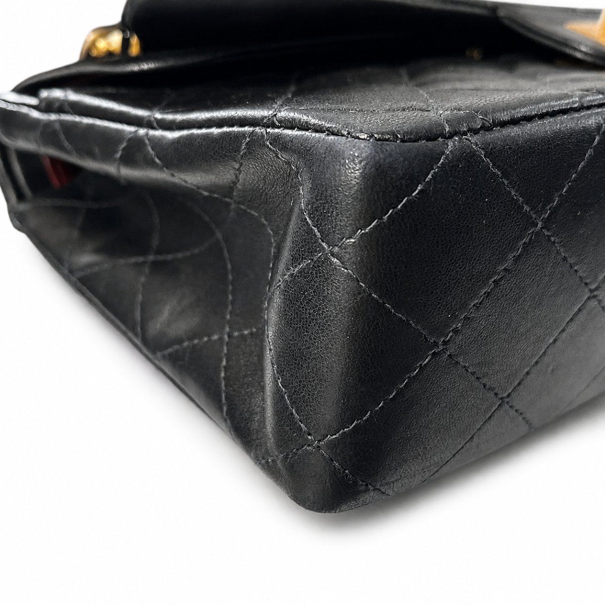 Chanel 2.55 Mademoiselle Vintage, Quilted Black Leather, Circa 1997-1999-photo-5