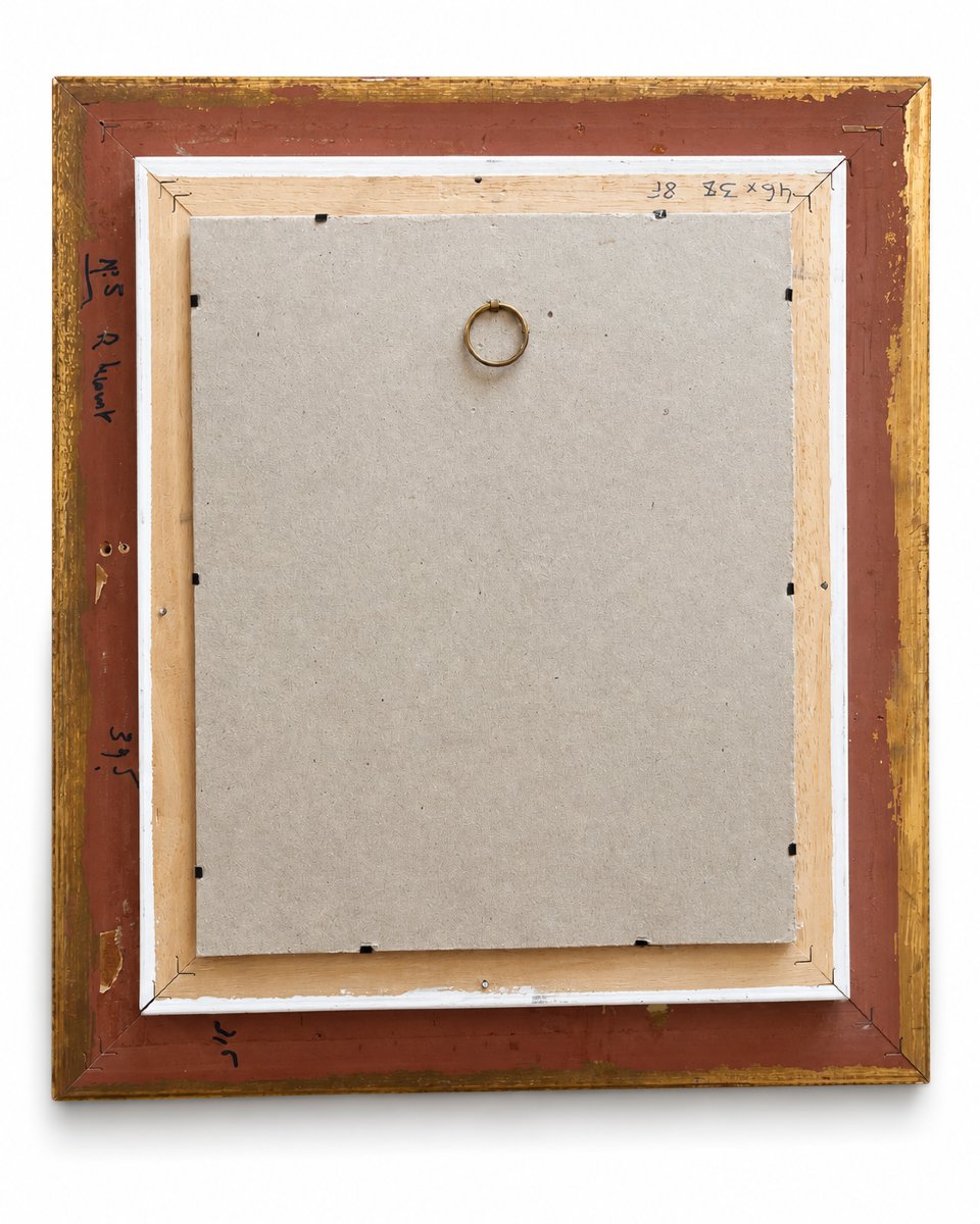 R.Fremond , Enfant au voilier , huile sur isorel, école havraise début XXème-photo-1