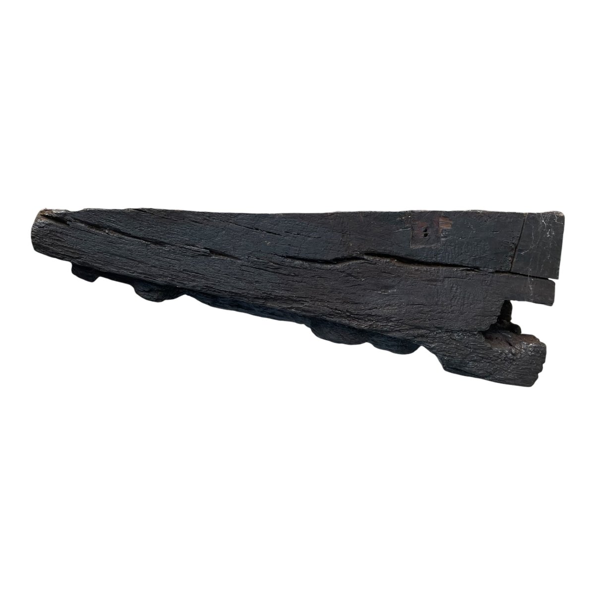 Deux corbeaux religieux en chêne sculpté, début XVIème, Haute époque-photo-2
