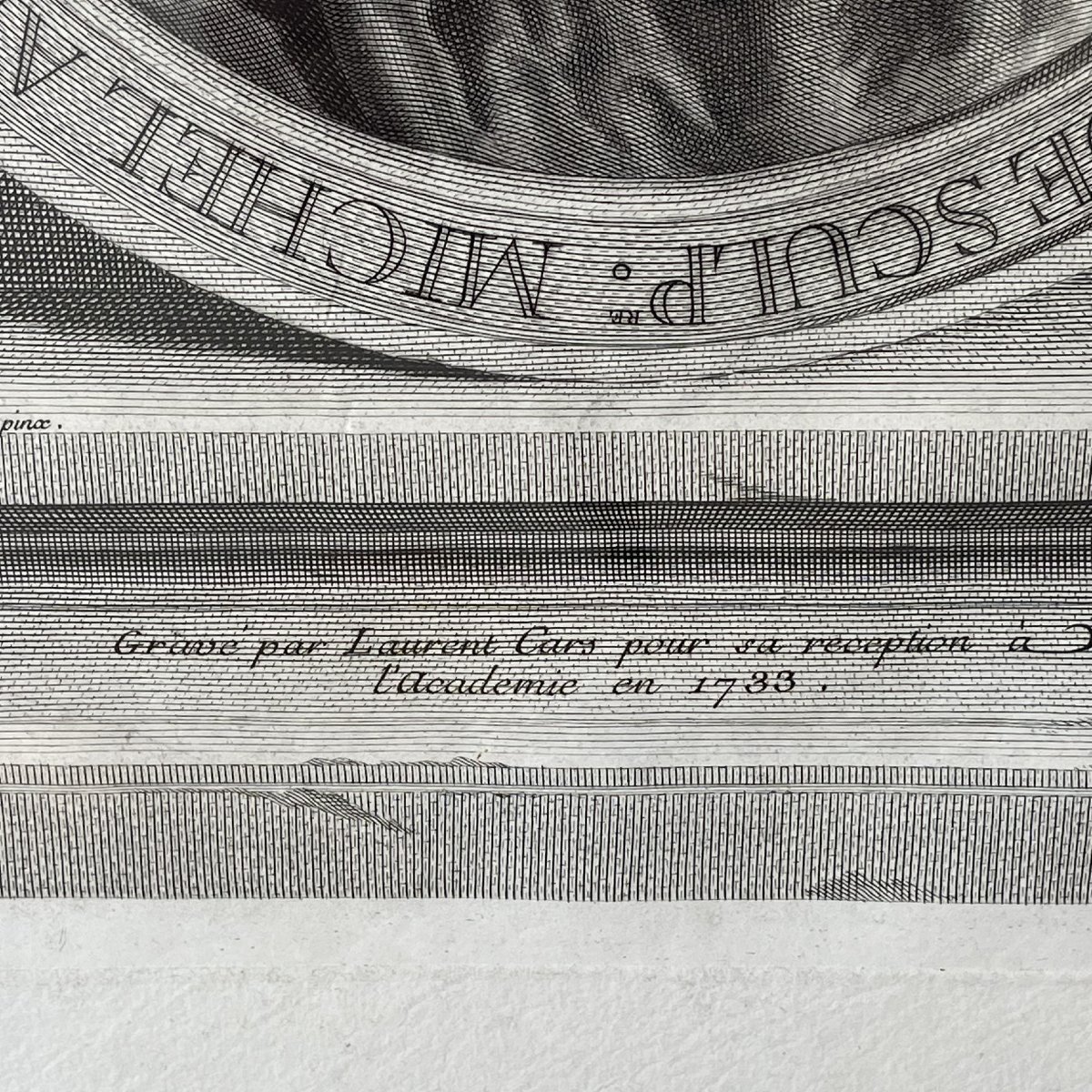 Gravure de Laurent Cars - portrait de Michel Anguier 1733-photo-3