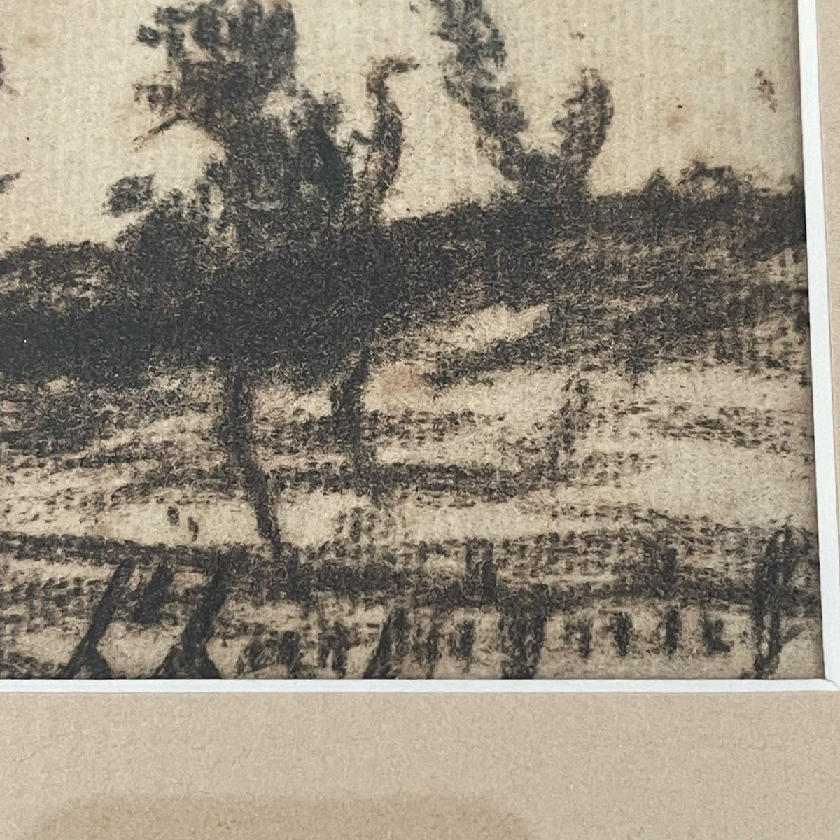 Henri Joseph Harpignies - Charcoal Landscape - From The Collection Of Ch. Richon-photo-2