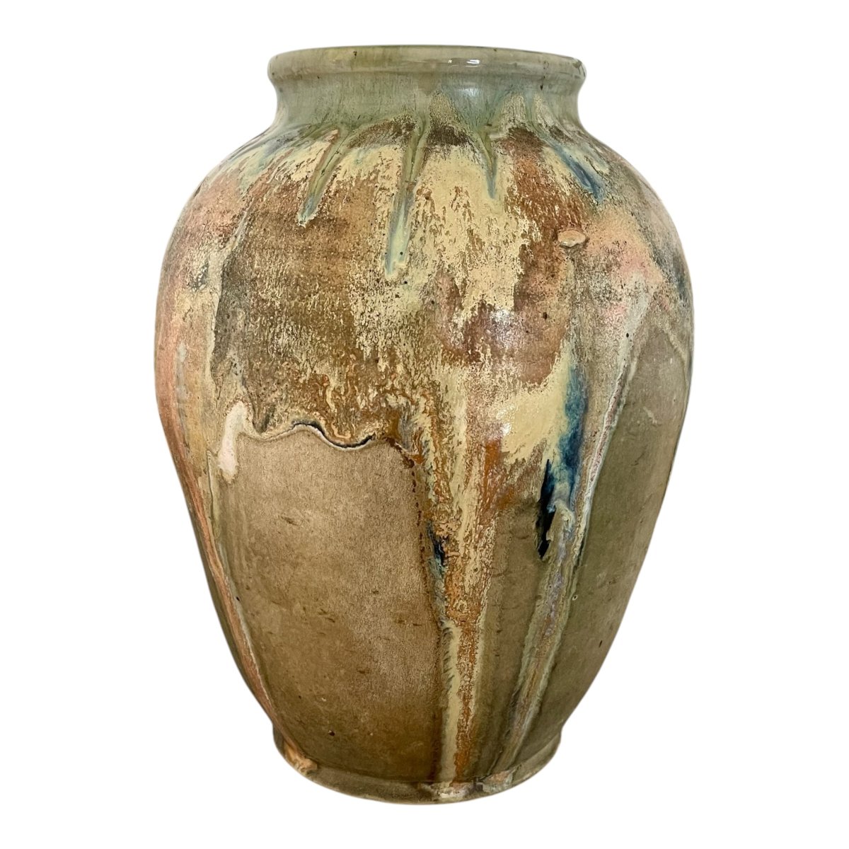 Jean Pointu – Polychrome Flambé Stoneware Vase – Puisaye – Art Nouveau-photo-3
