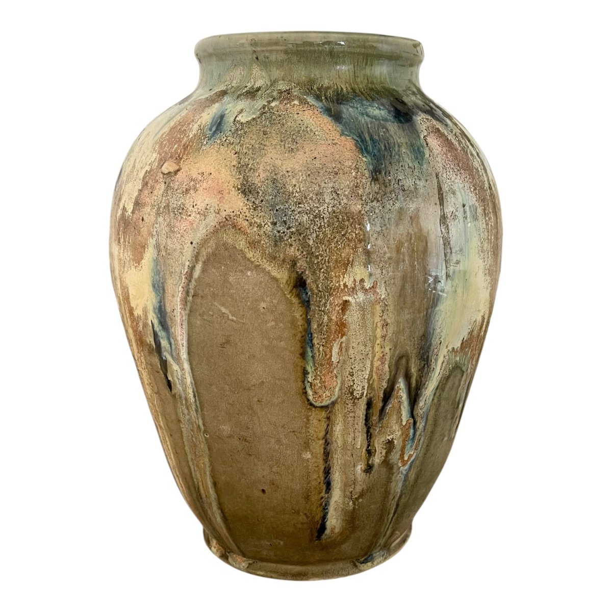 Jean Pointu – Polychrome Flambé Stoneware Vase – Puisaye – Art Nouveau-photo-4