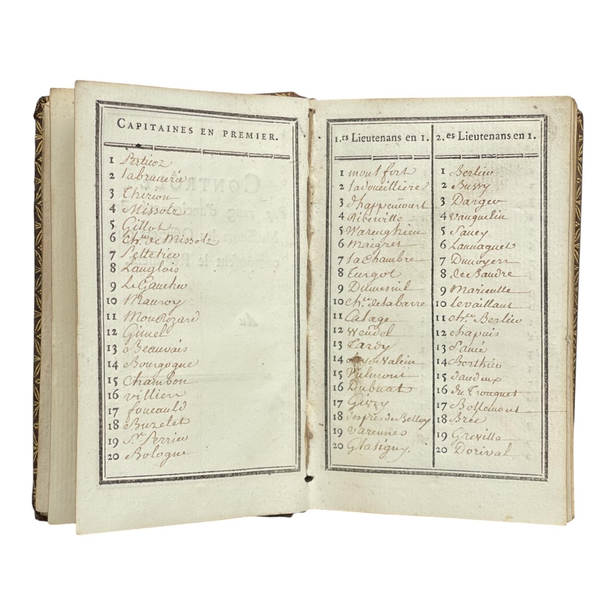 Contrôle manuscrit du régiment de Metz – Corps royal de l’artillerie – 1767-photo-3