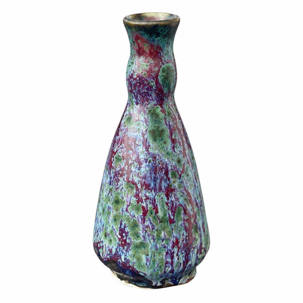Adrien Dalpayrat - Vase piriforme en grès flammé polychrome, Bourg-la-Reine-photo-2