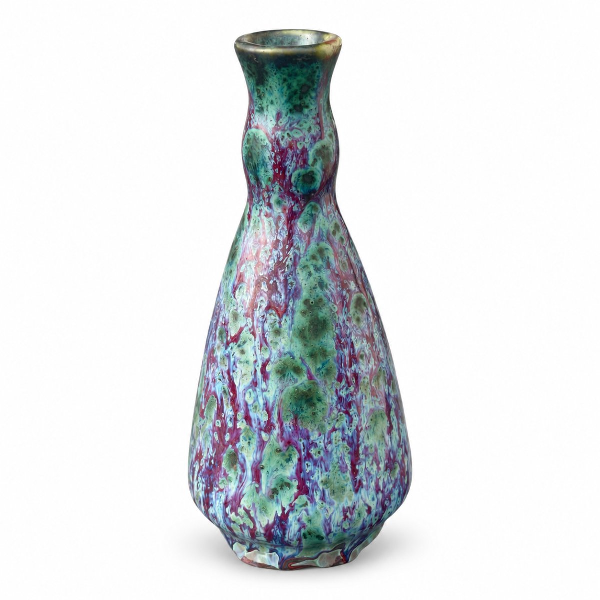 Adrien Dalpayrat - Vase piriforme en grès flammé polychrome, Bourg-la-Reine-photo-3