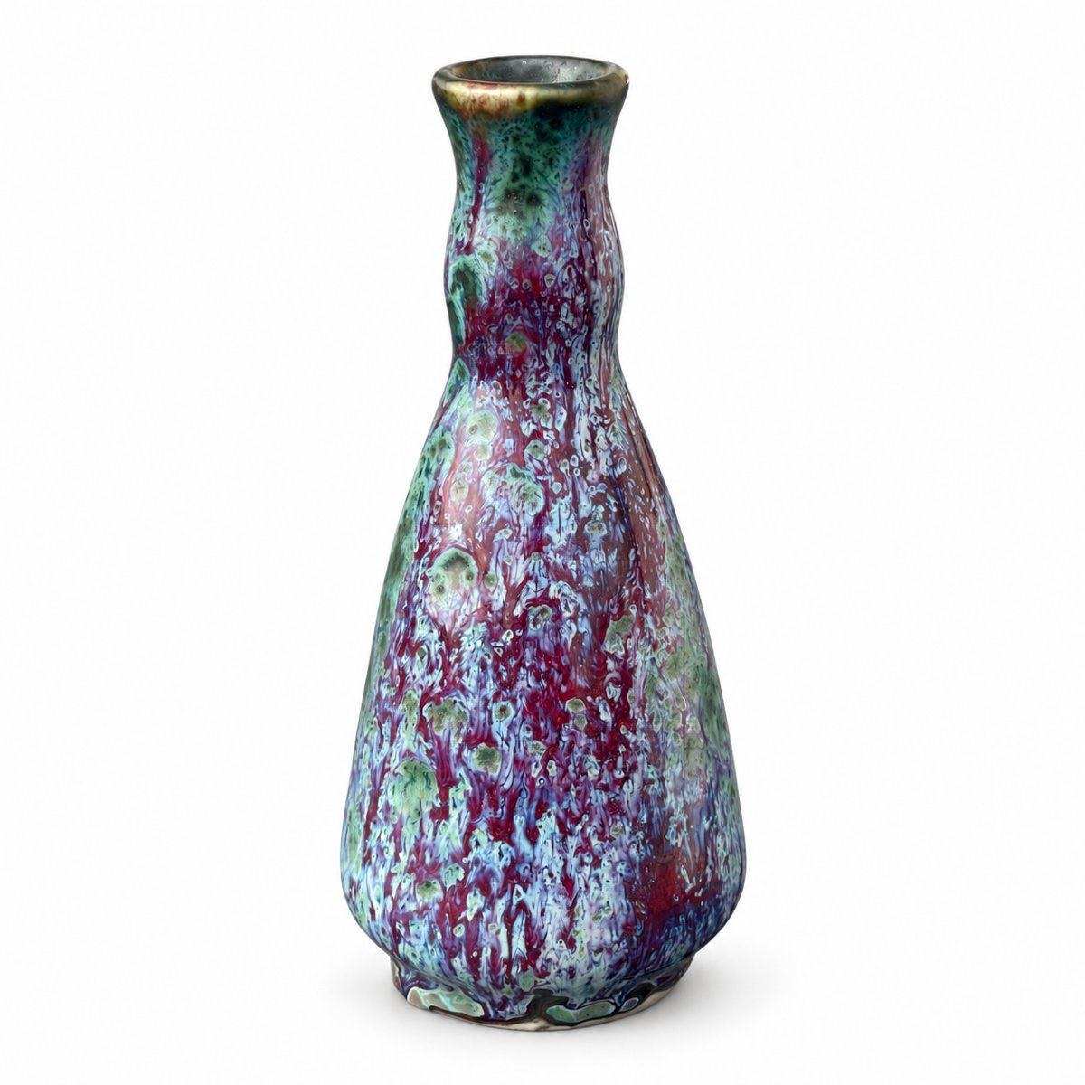 Adrien Dalpayrat - Vase piriforme en grès flammé polychrome, Bourg-la-Reine-photo-4