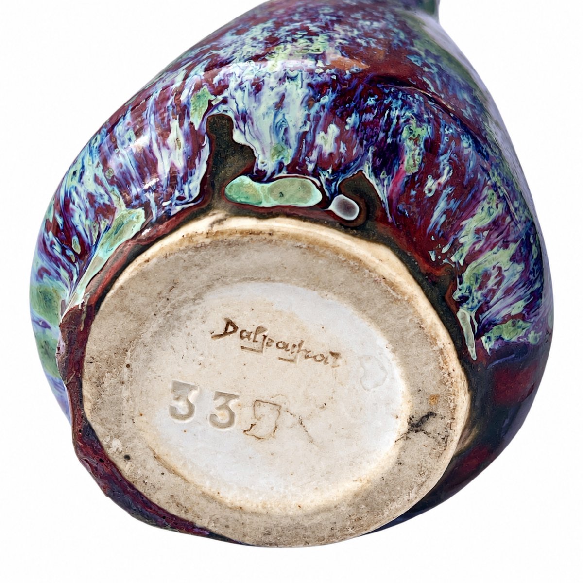 Adrien Dalpayrat - Vase piriforme en grès flammé polychrome, Bourg-la-Reine-photo-3