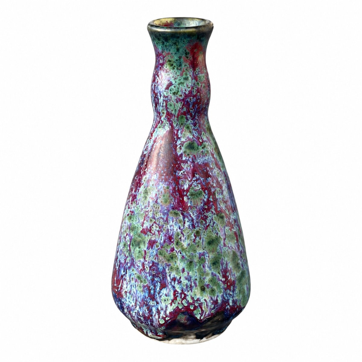 Adrien Dalpayrat - Vase piriforme en grès flammé polychrome, Bourg-la-Reine