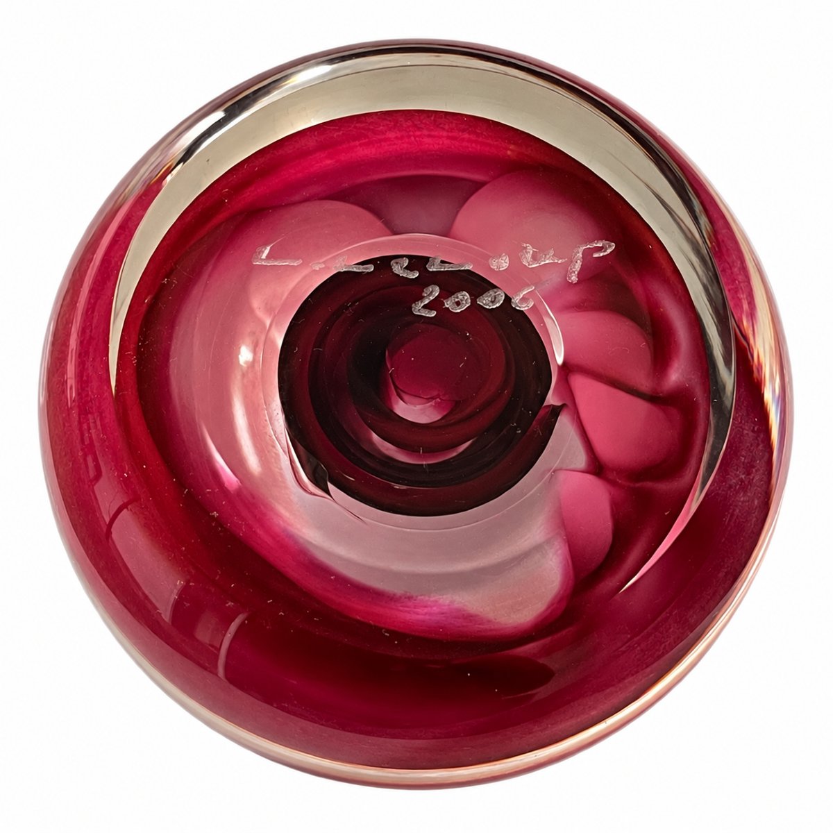 Louis Leloup - Pink Crystal Sulfide With Spiral Design - 2006-photo-1