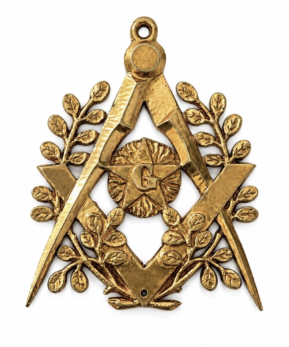 Bijou maçonnique en laiton début XXe siècle - Franc-maçonnerie