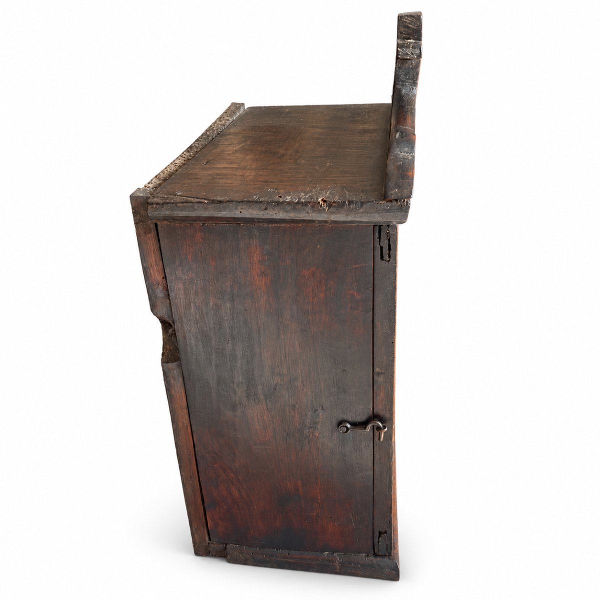 Wooden Devotional Display Case With A Cross On The Pediment-photo-3