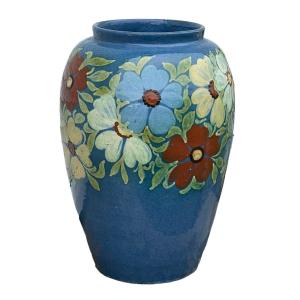 Large Earthenware Vase Signed Elchinger
