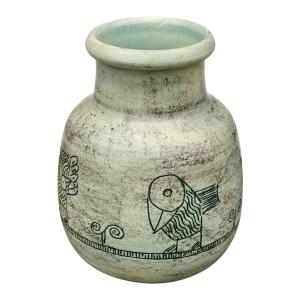 Vase de Jacques Blin  à col ourlé 
