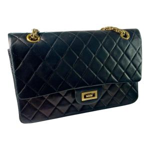 Chanel 2.55 Mademoiselle Vintage, Quilted Black Leather, Circa 1997-1999