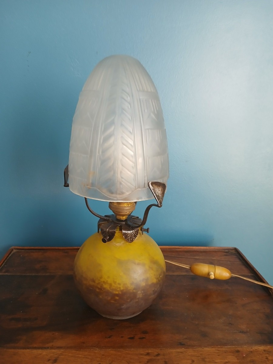 Art Deco Glass Paste Lamp-photo-2