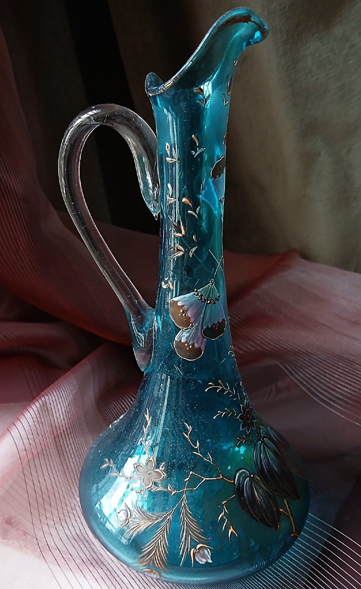 Enameled Glass Ewer