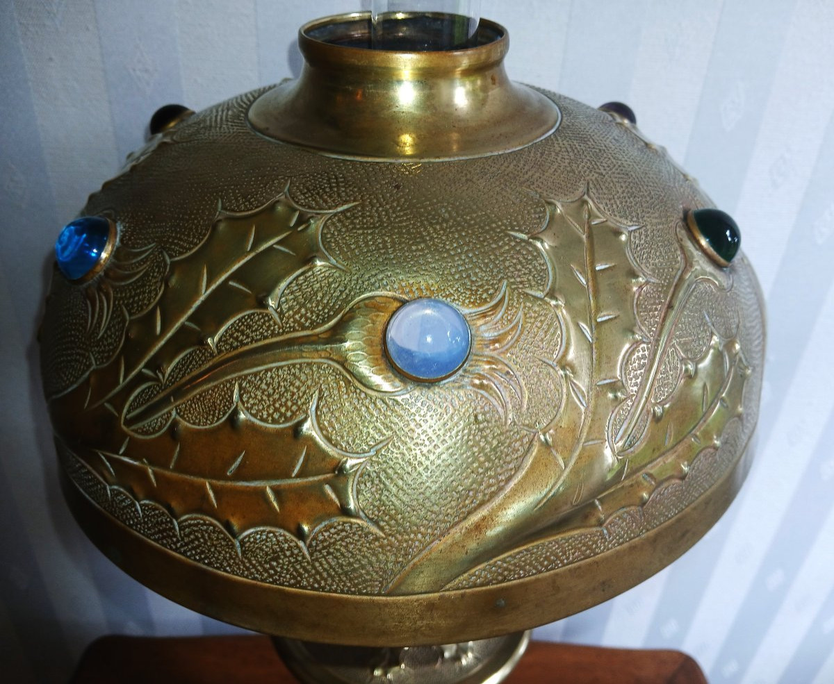 Lampe Art Nouveau style Gallé-photo-3