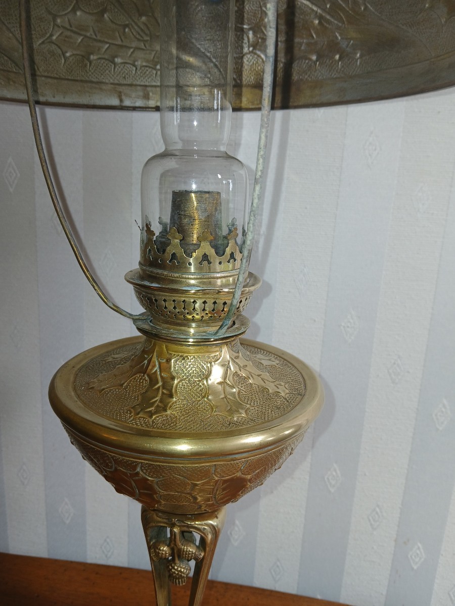 Lampe Art Nouveau style Gallé-photo-4