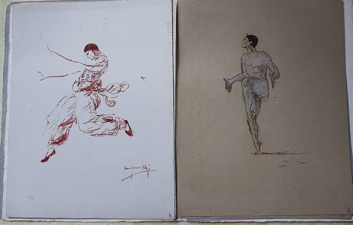 7 Gravures à l'eau-forte Epoque 1920-photo-3
