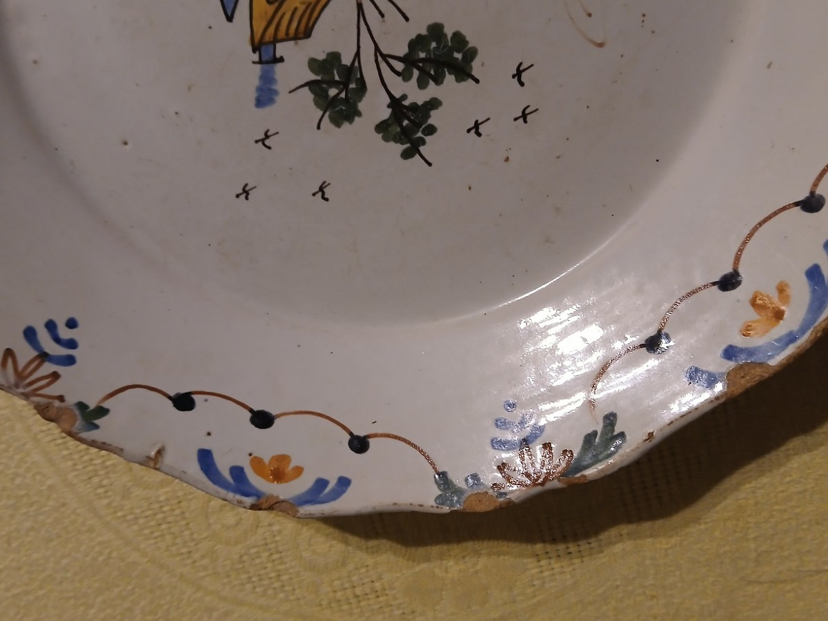 Assiette en faïence de Nevers-photo-3