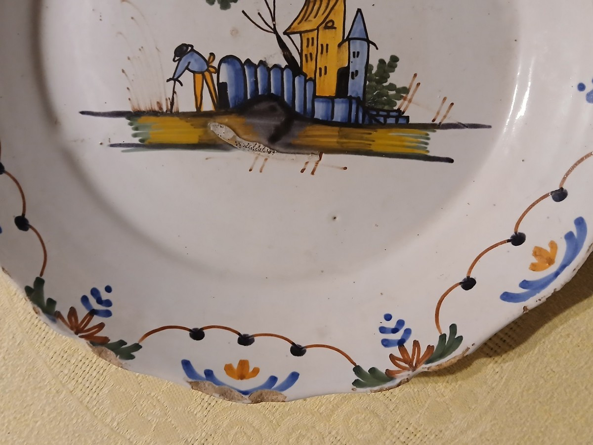 Assiette en faïence de Nevers-photo-4