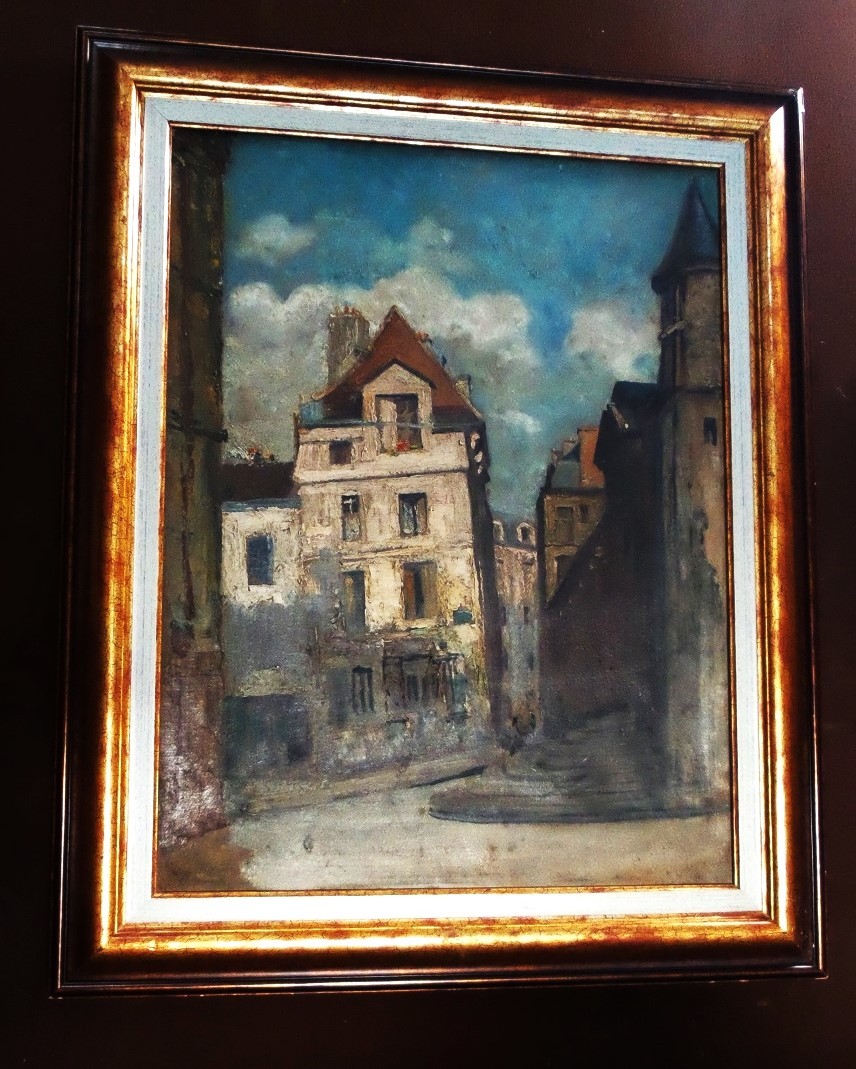 Painting "place Sainte Geneviève" Paris 