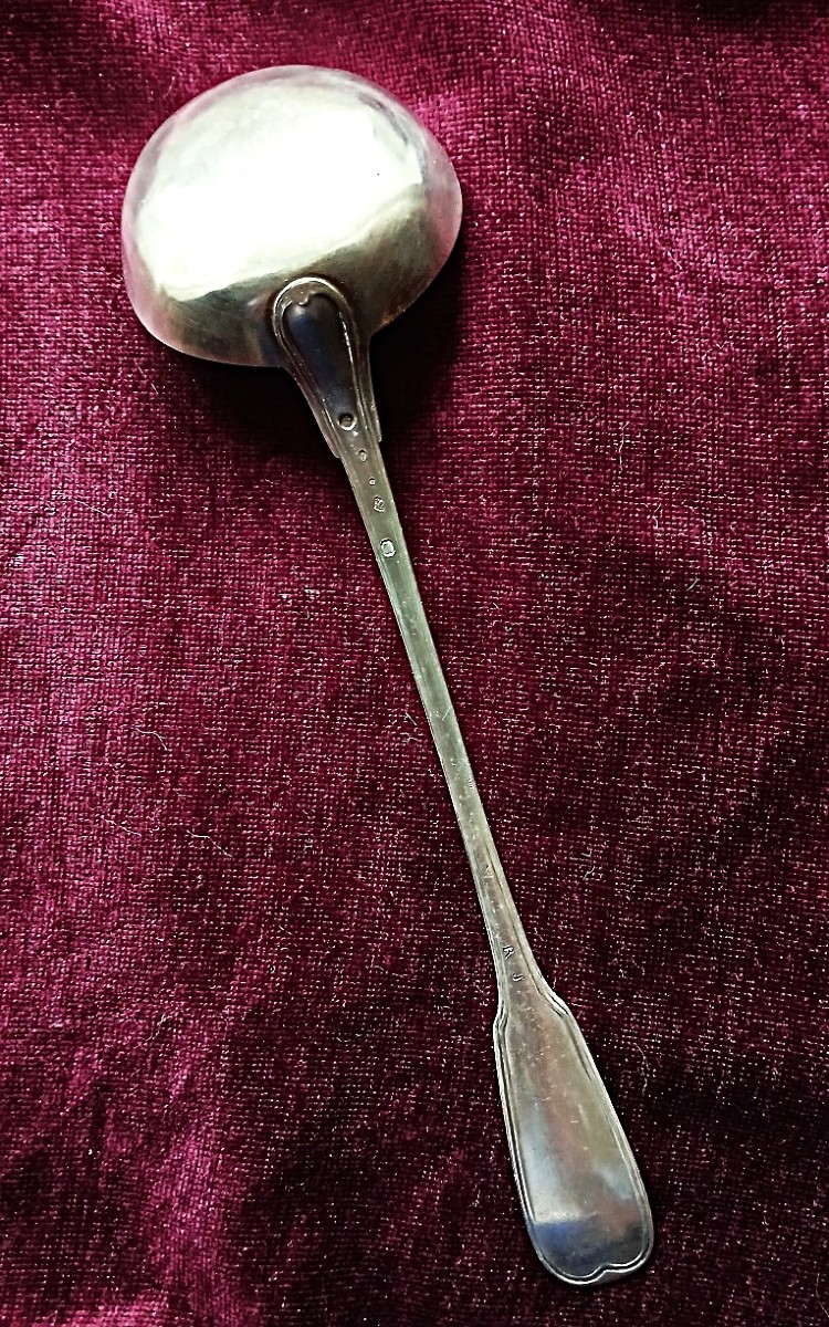 Ladle With A Solid Silver Mesh, Early 19th Century -photo-2