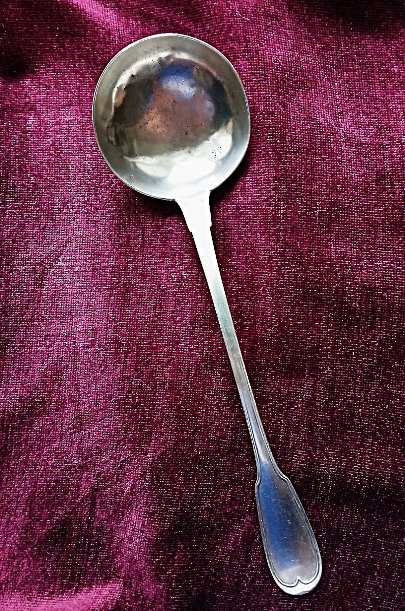 Ladle With A Solid Silver Mesh, Early 19th Century 