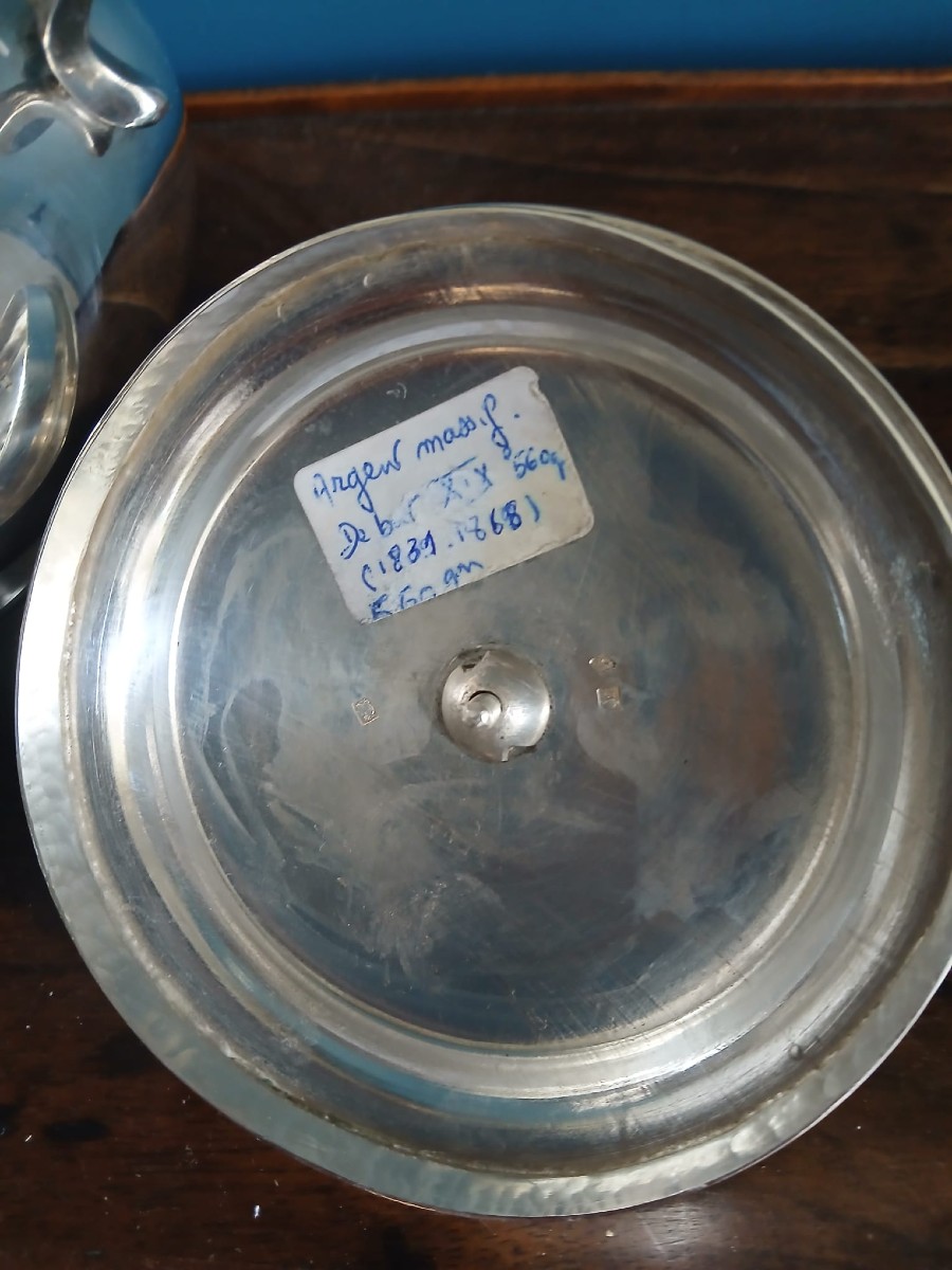 Sucrier en argent massif XIX-photo-2