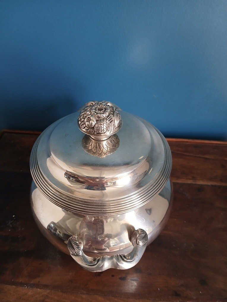 Sucrier en argent massif XIX-photo-3