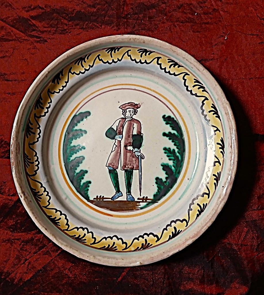 Ensemble de 5 assiettes Auxerroises fin XVIII-photo-4