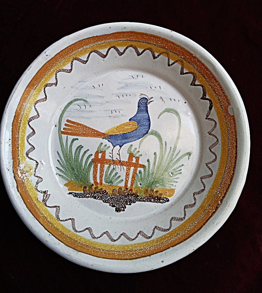 Pair Of Charentaise Earthenware Plates-photo-2