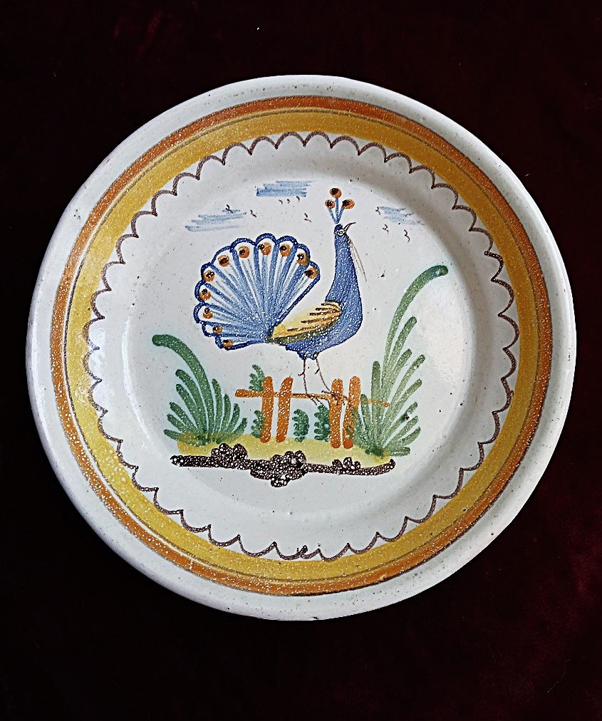 Pair Of Charentaise Earthenware Plates-photo-3