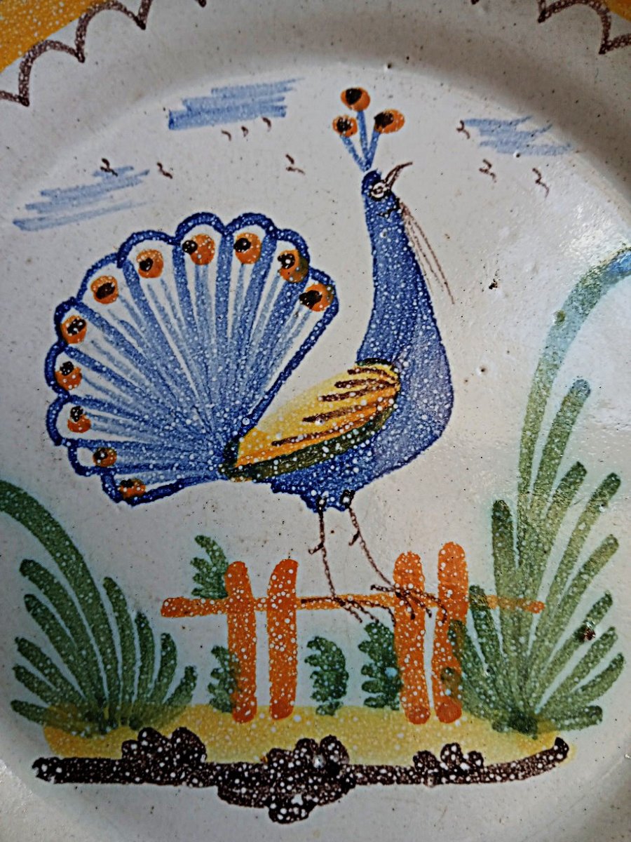 Pair Of Charentaise Earthenware Plates-photo-2