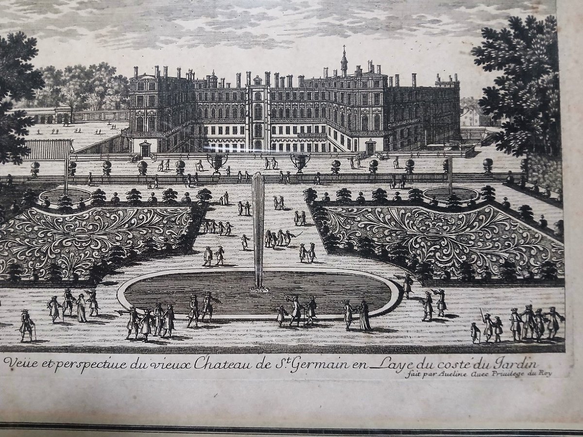 Paire de gravures du Château de St Germain en Laye-photo-3