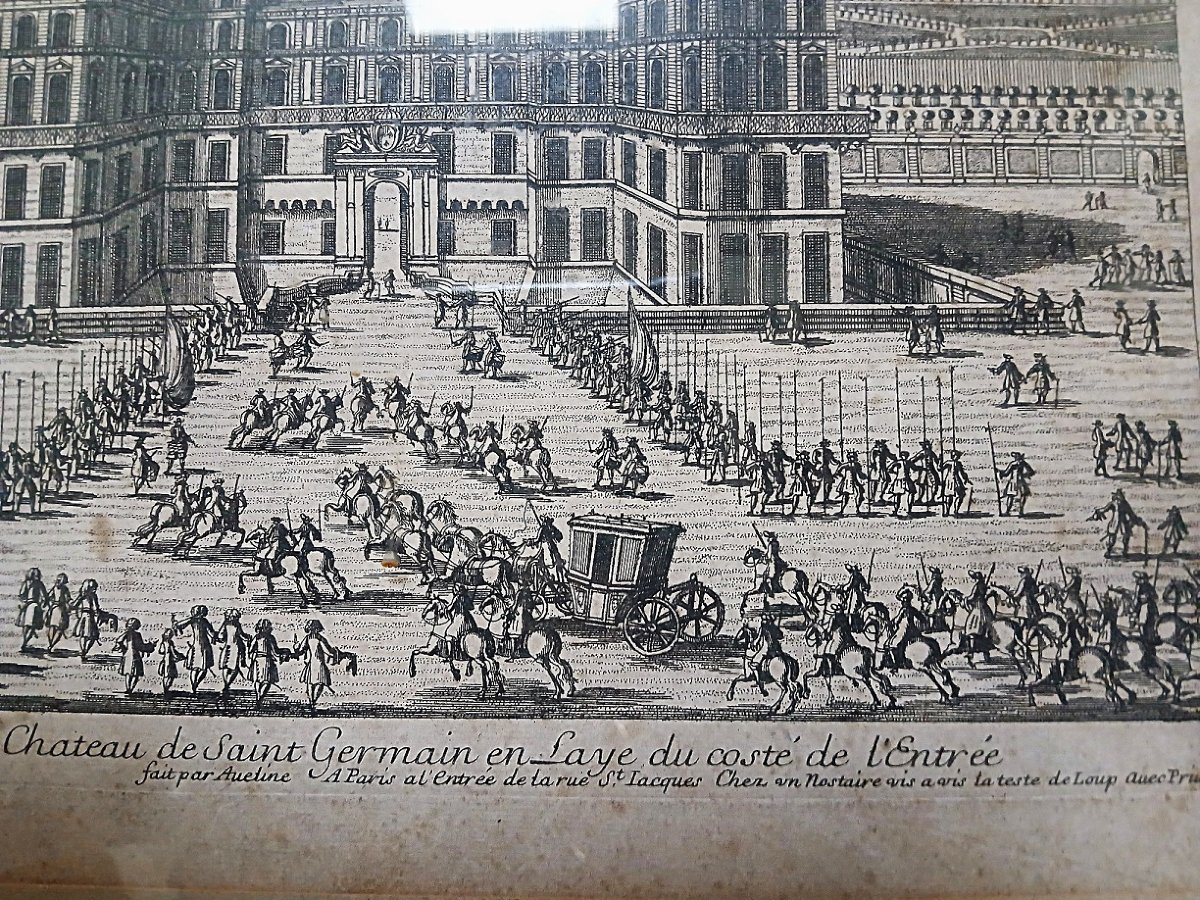 Paire de gravures du Château de St Germain en Laye-photo-2