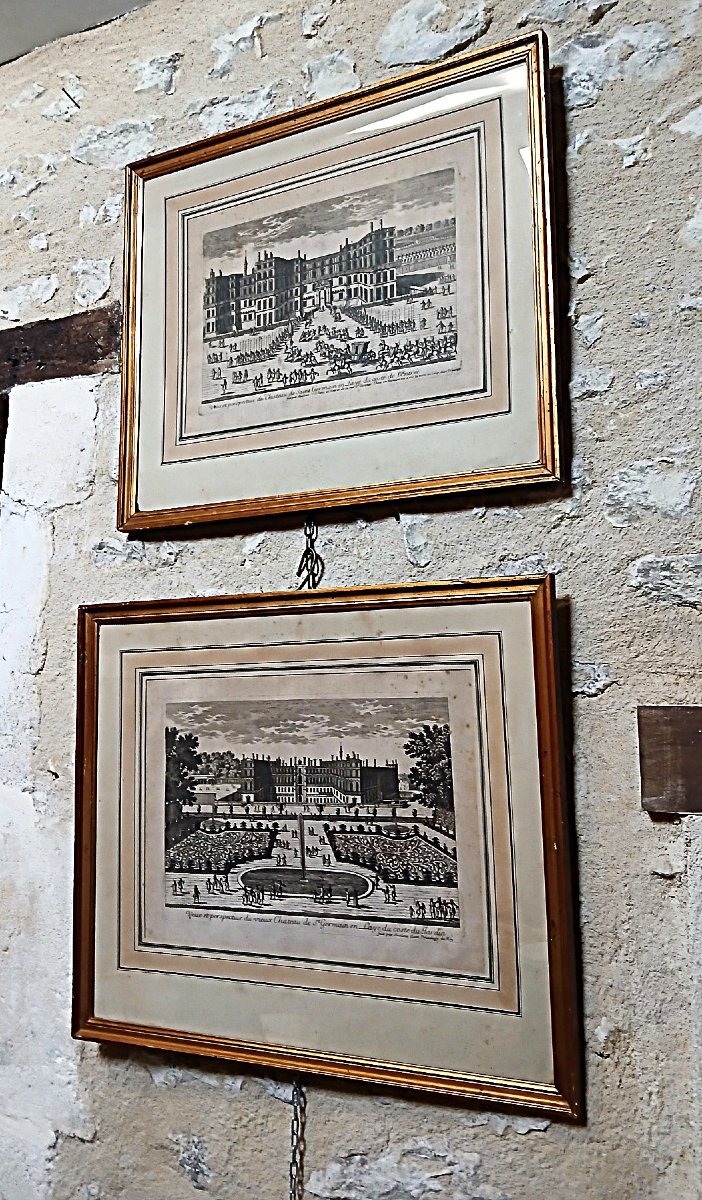Paire de gravures du Château de St Germain en Laye-photo-3