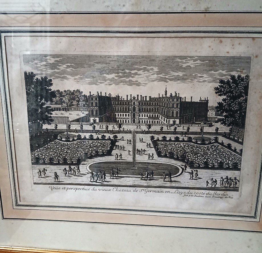 Paire de gravures du Château de St Germain en Laye-photo-4
