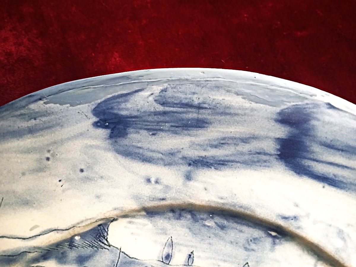 18th-century Savona Earthenware Plate-photo-1