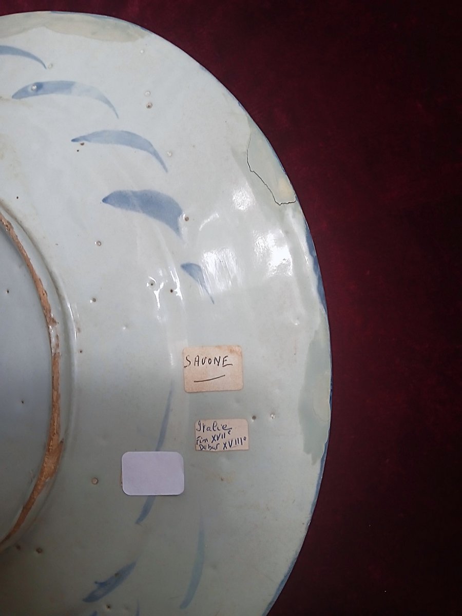 18th-century Savona Earthenware Plate-photo-3