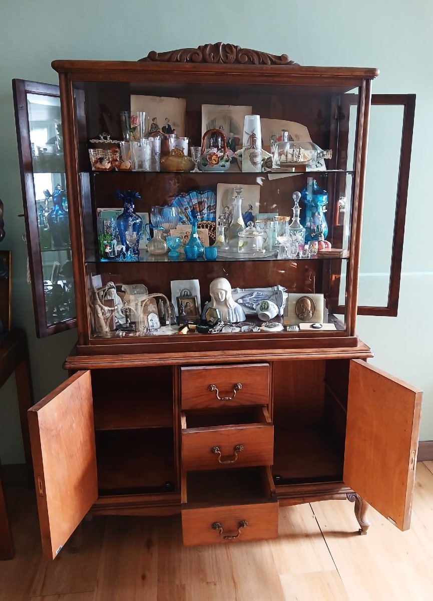 Meuble vitrine en Noyer-photo-4