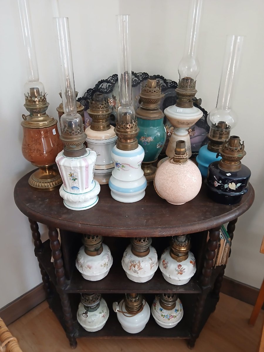 Collection de lampes à pétrole XIX