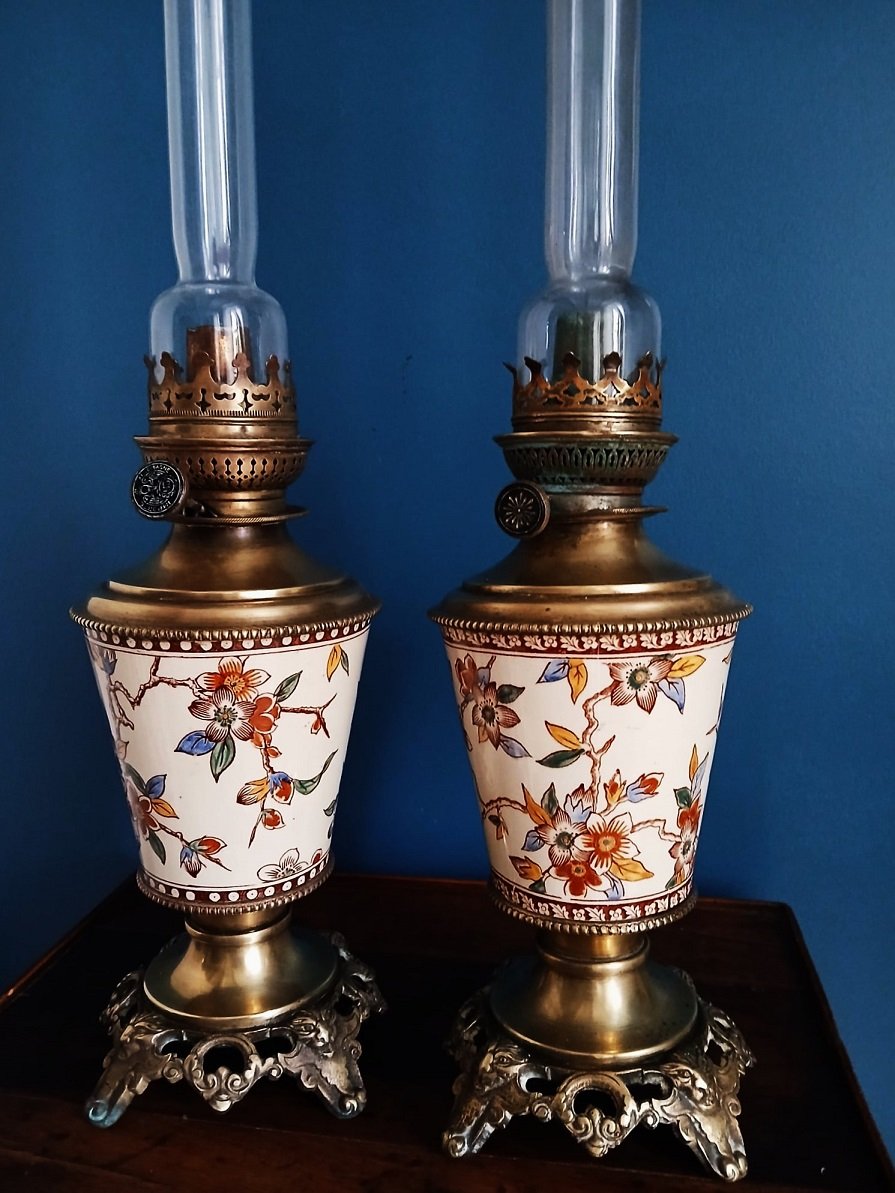 Pair Of 19th-century Kerosene Lamps