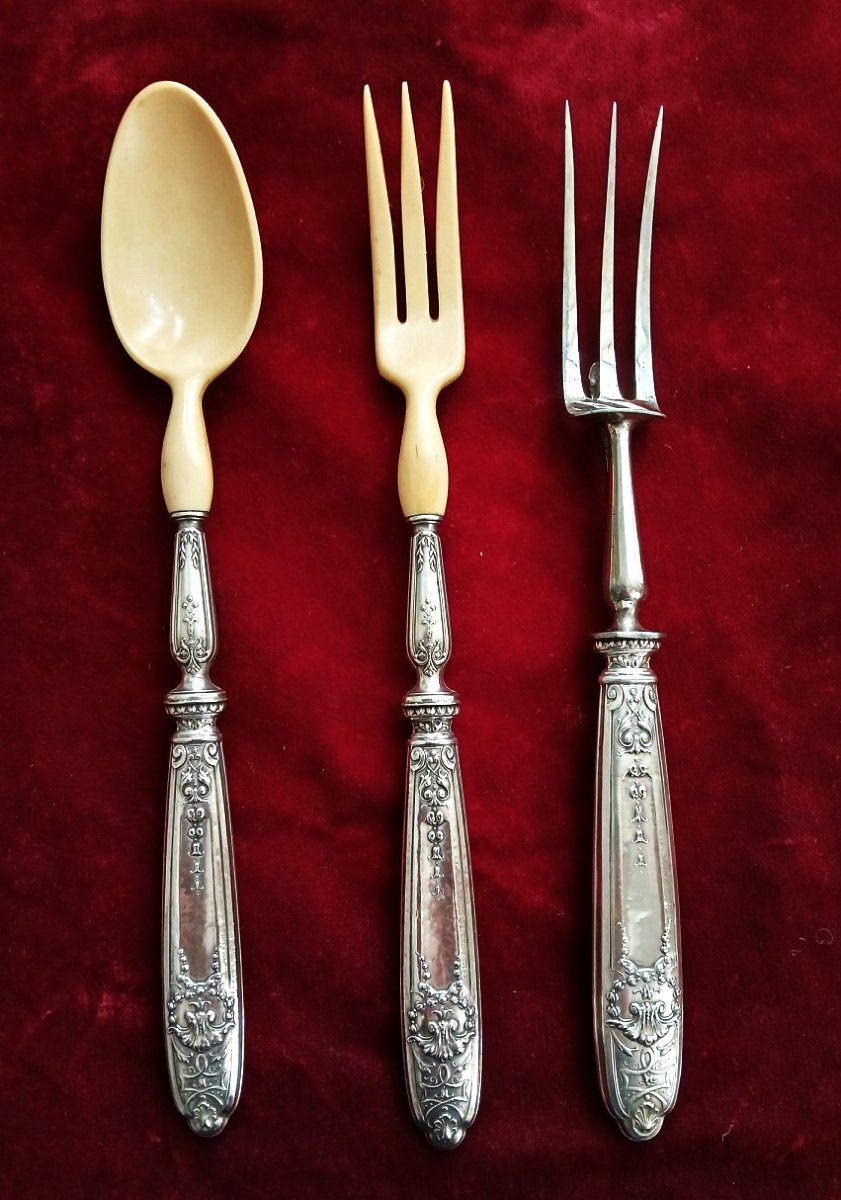 19th-century Serving Cutlery Set